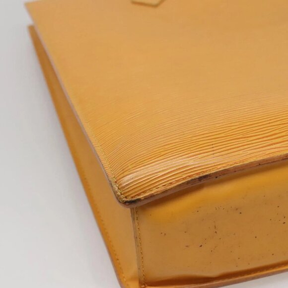 LOUIS VUITTON Epi Sac Plat Hand Bag Yellow M52079 LV Auth 121570 - Picture 4 of 16